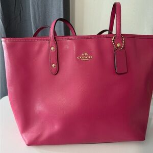 Coach Fuchsia Leather Tote